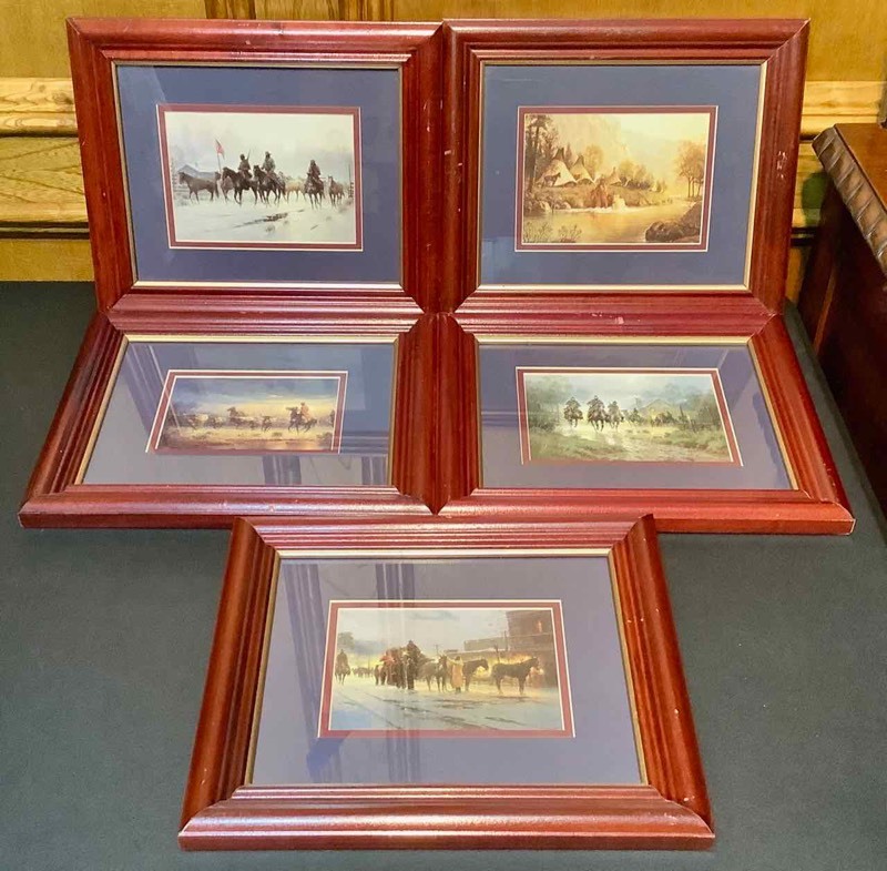 lot 678 image: 5 Framed Small G. Harvey Prints (MA)