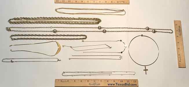 lot 931 image: Jewelry  Asst. Necklaces, Wire Choker with Cross