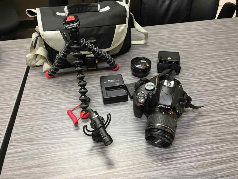 lot 221 image: Asset Forfeiture  Nikon D3300 Digital Camera, Lens, Battery, Case, Stand, Etc.