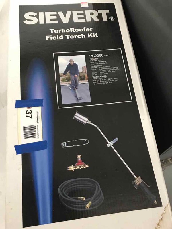 lot 37 image: Sievert Turbo Roofer Propane Field Torch (NIB)