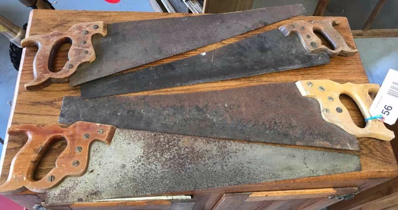 lot 56 image: (4) Hand Saws