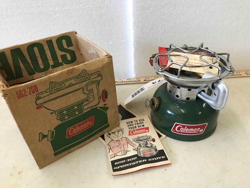 lot 74 image: Coleman Single Burner 502-700 Sportster Stove