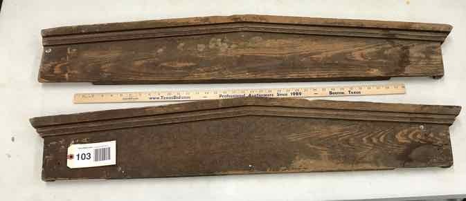 lot 103 image: Antique Oak CrownsHeaders