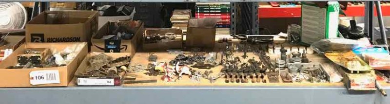lot 106 image: Handles, Hinges, Pulls, Hardware, Casters, Latches, Etc.
