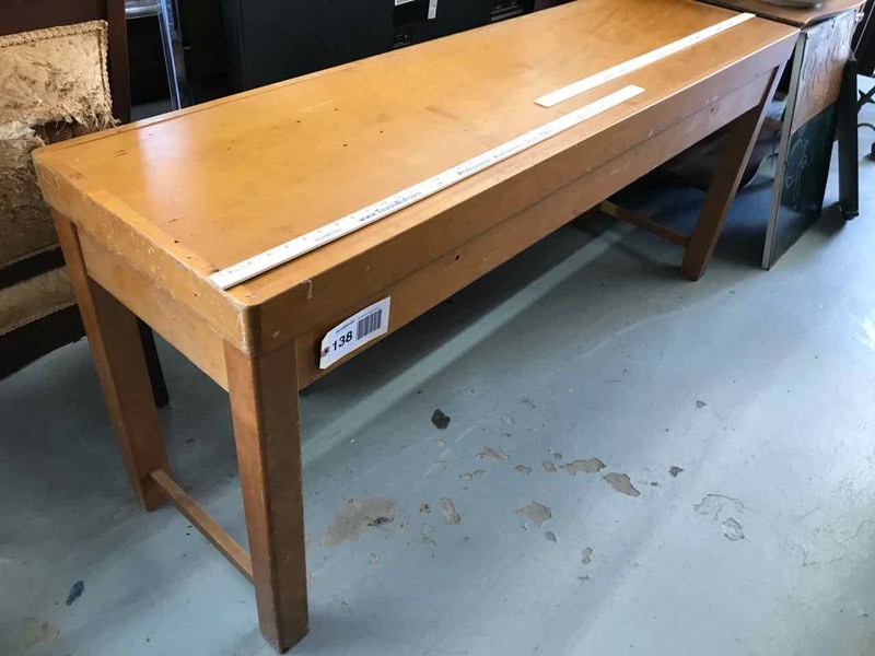 lot 138 image: Vintage Maple Hall Table, Knoop & Metzger Assembled by No. 2