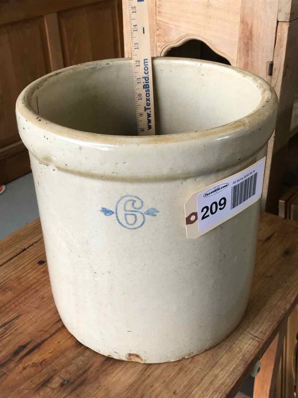 lot 209 image: Stoneware Crock -6-