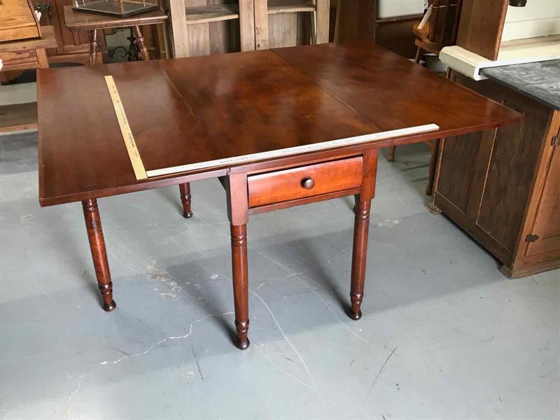 lot 220 image: Antique Cherry Table, Gate-Leg Drop-Leaf from the historic Wolff Estate