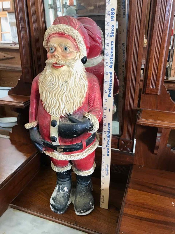 lot 241 image: AntiqueVintage Carnival Chalk Santa