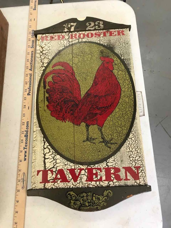 lot 273 image: Red Rooster Tavern Plaquard