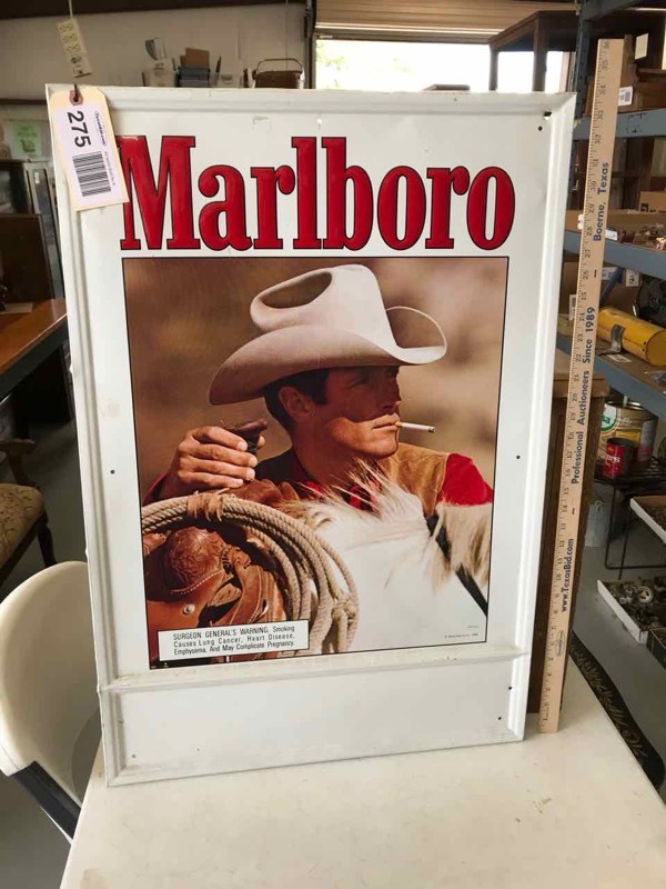 lot 275 image: Marlboro Tin Sign