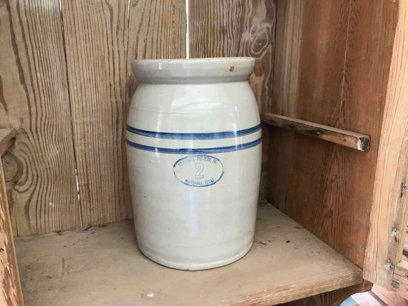 lot 694 image: Stoneware Crock, Marshall Pottery Inc. 2 Marshall Texas