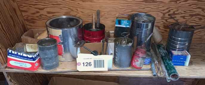 lot 126 image: Asst. Nails Horse Shoe, Old Square, Oil Can, Etc.