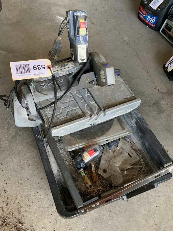 lot 539 image: Asset Forfeiture  Kobalt Tile Saw