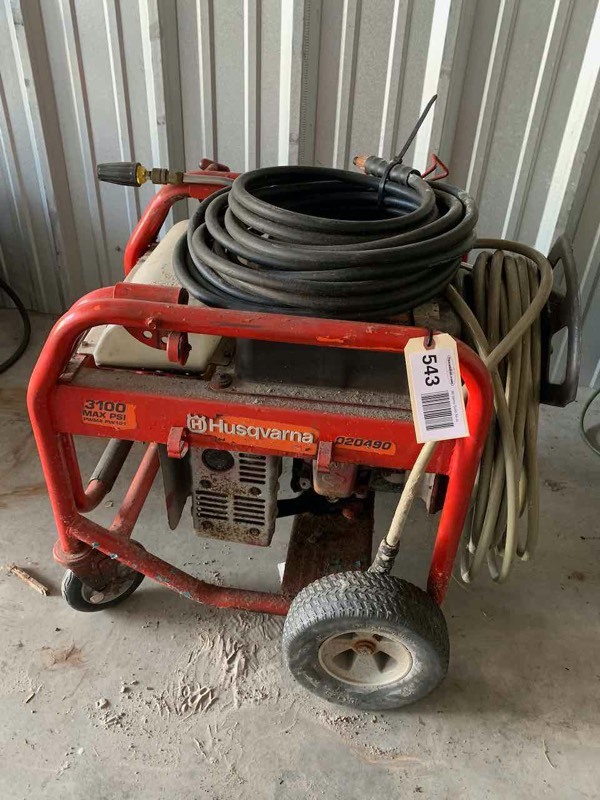lot 543 image: Asset Forfeiture  Husqvarna Powerwasher, 3100 PSI, B&S 9 HP motor