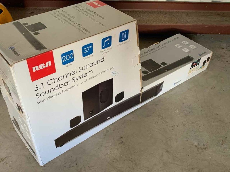 lot 554 image: Asset Forfeiture  RCA 5.1 Channel Surround Sound Blue Tooth (New in Box)