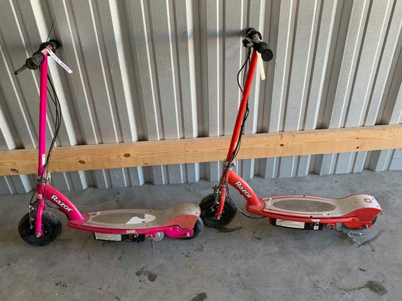 lot 571 image: Asset Forfeiture  (2) Razor Scooters E100, battery powered, no charger cords