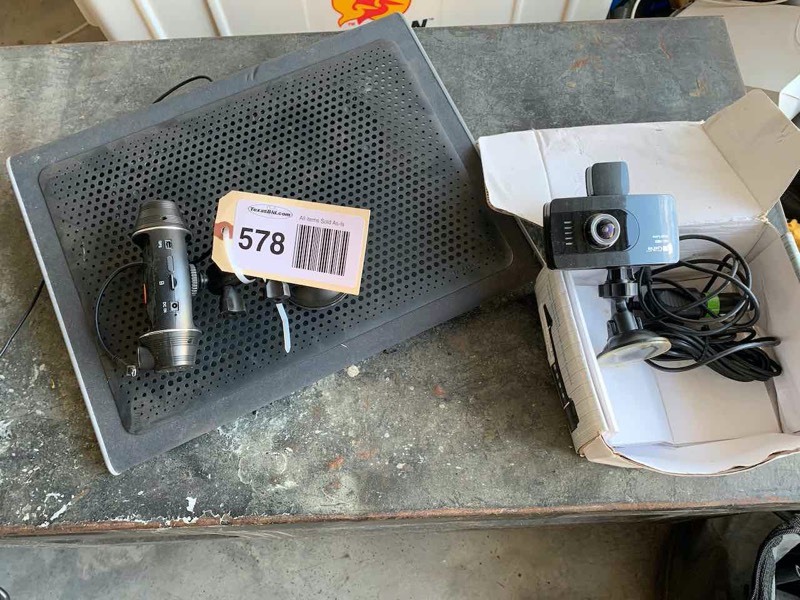 lot 578 image: Asset Forfeiture  Lap Top USB Cooling Tray, Car Video Cameras