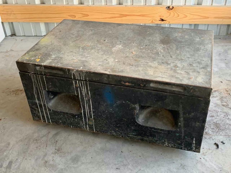 lot 594 image: Asset Forfeiture  Metal Job Box with Tools