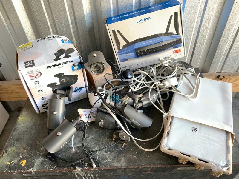 lot 598 image: Asset Forfeiture  Security Cameras & Routers