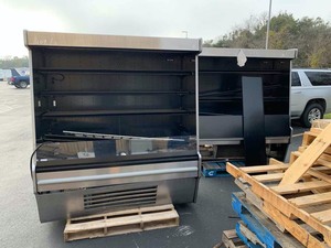 lot 407 image: (2) Large Open Refrigerated Merchandisers Oasis Model C07178R