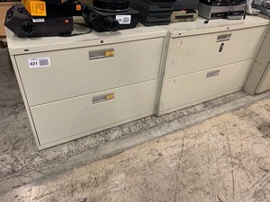 lot 421 image: (2) Metal Lateral File Cabinets (legal)