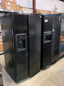 lot 474 image: (2) GE Refrigerator Freezers (black in color)