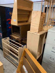 lot 477 image: Furniture Side Tables, Cabinet, Racks, Etc.