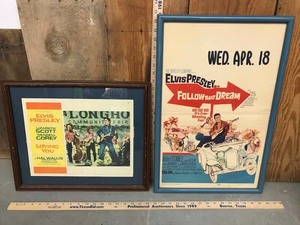lot 536 image: (2) Vintage Lobby Cards, Elvis Presley 1957 Loving You,  1962 Follow That Dream