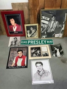 lot 538 image: Asst. Elvis Signs, Pictures, Photos, Etc.