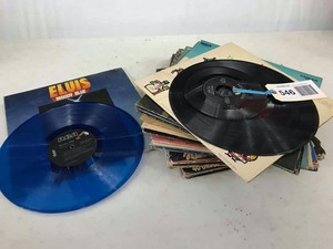 lot 546 image: Elvis Record Albums  Assorted. Moody Blue has a crack.