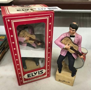 lot 547 image: (2) Elvis Presley Porcelain Decanters, Musical