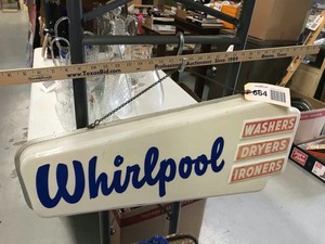 lot 664 image: Vintage Whirlpool Sign