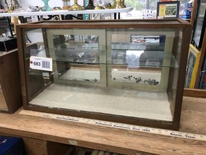 lot 683 image: VintageAntique Slant Front Counter Top Display Case