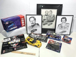 lot 684 image: Dale Earnhardt Sr. & Sons (Jr. & Kerry)  Cars, Framed Images
