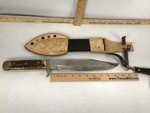 lot 724 image: Bowie Knife with Sheath