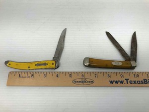lot 731 image: (2) Old Pocket Knives Schmidt & Ziegler and Deal K Co.