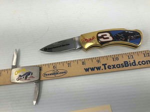 lot 733 image: (2) Pocket Knives Dale Earnhardt & Isomite Eagle Bobby Unser