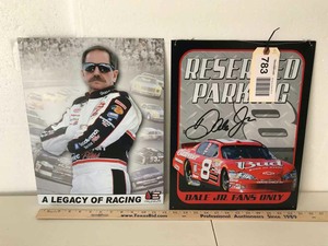 lot 783 image: (2) Tin Signs Dale Earnhardt