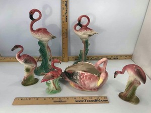lot 790 image: Art Pottery Flamingos