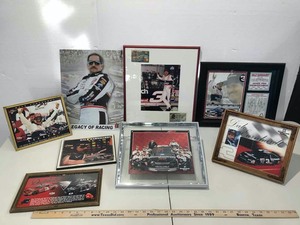 lot 794 image: Dale Earnhardt Framed Images & a Tin Sign