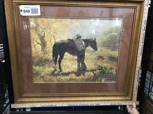 lot 849 image: Signed & Framed Art Commune with God by Robert Summers