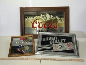 lot 853 image: (3) Advertising framed images Coors Light