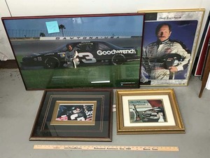 lot 859 image: (4) Framed Images Dale Earnhardt