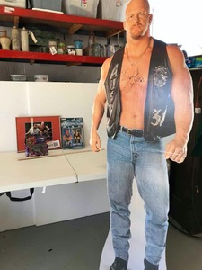 lot 873 image: (4) Autographed Stone Cold Steve Austin Stand-Up Poster, Action Figures, Photograph
