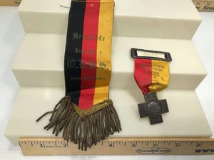 lot 918 image: (2) Antique Ribbons Spanish War & Brunhilde Lodge No.7