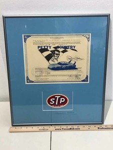 lot 925 image: Framed Richard Petty, Petty Country Deed, Poster