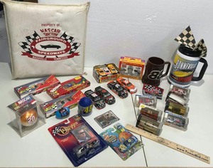 lot 930 image: Asst Racing Themed Items Cars, Ornaments, Mugs, Etc.