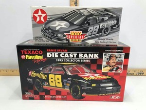 lot 938 image: (2) Die Cast Banks, Texaco (1) Ertl, (1) Racing Champion