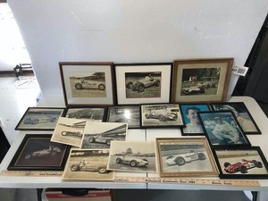 lot 945 image: Asst Framed Images Indianapolis Racing, Others