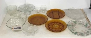 lot 956 image: EntertainingCelebrating Punch Bowl, Cake Stand, Service Platters, Deviled Egg Plates, Shrimp Cocktail Glasses